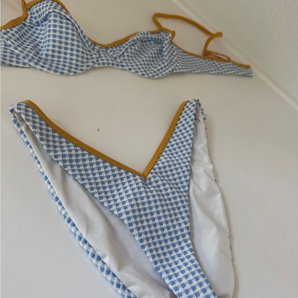 Tularosa Gingham Bikini with Mustard Accents - Picture 3 of 6